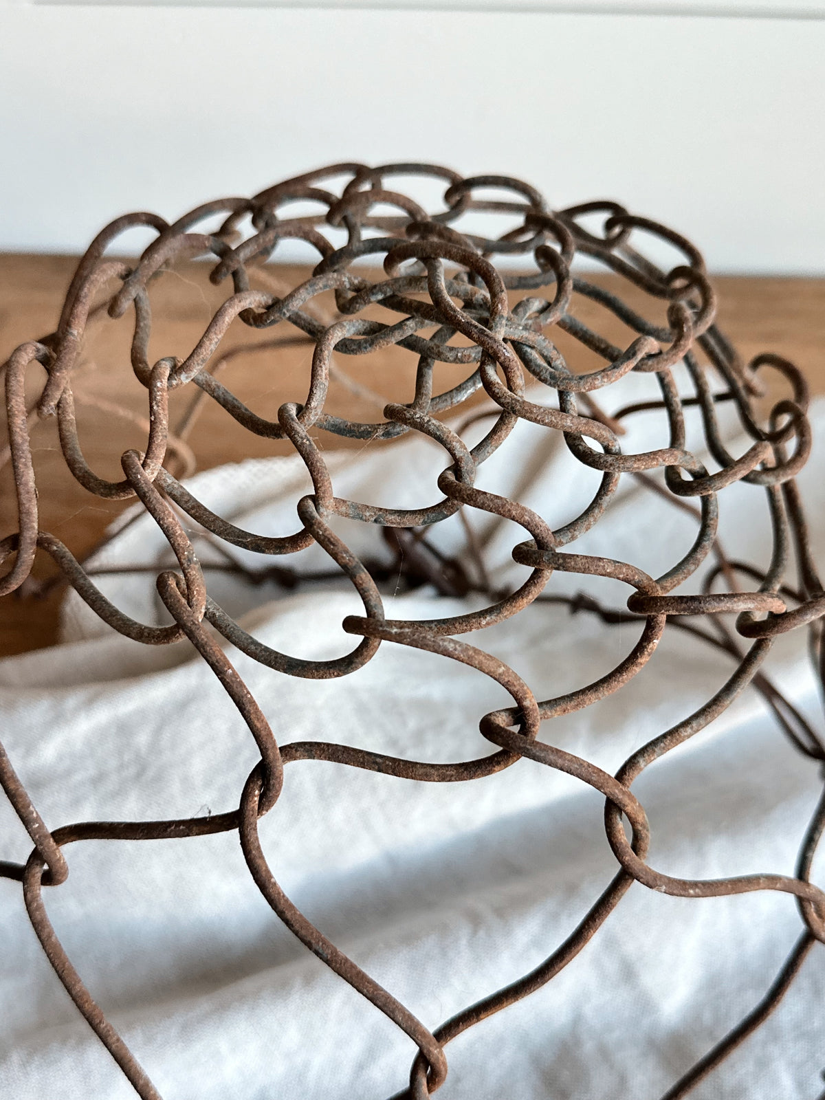 Vintage Metal Wire Hanging Basket/Cloche
