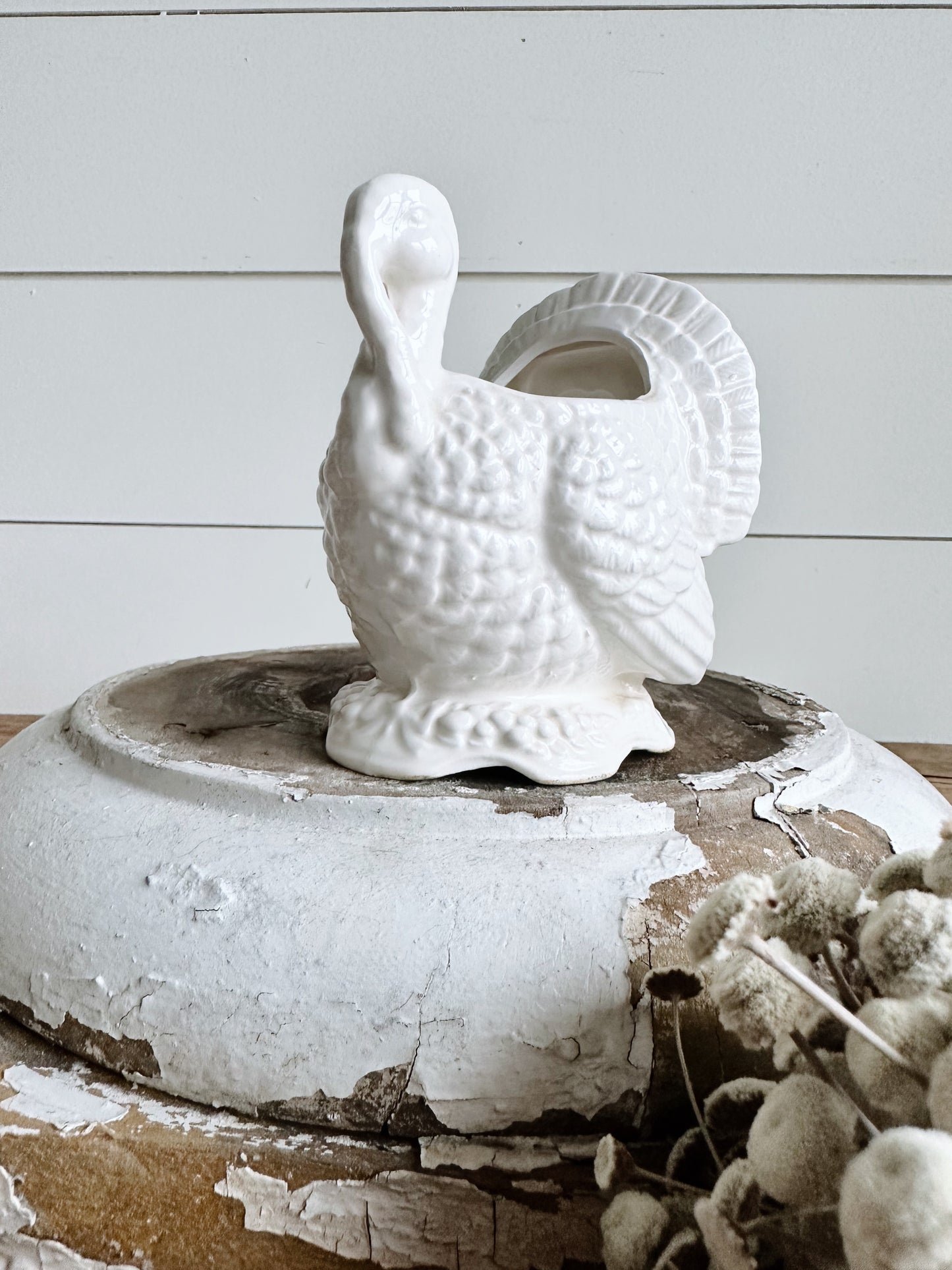 Sweet Little Vintage Turkey Planter