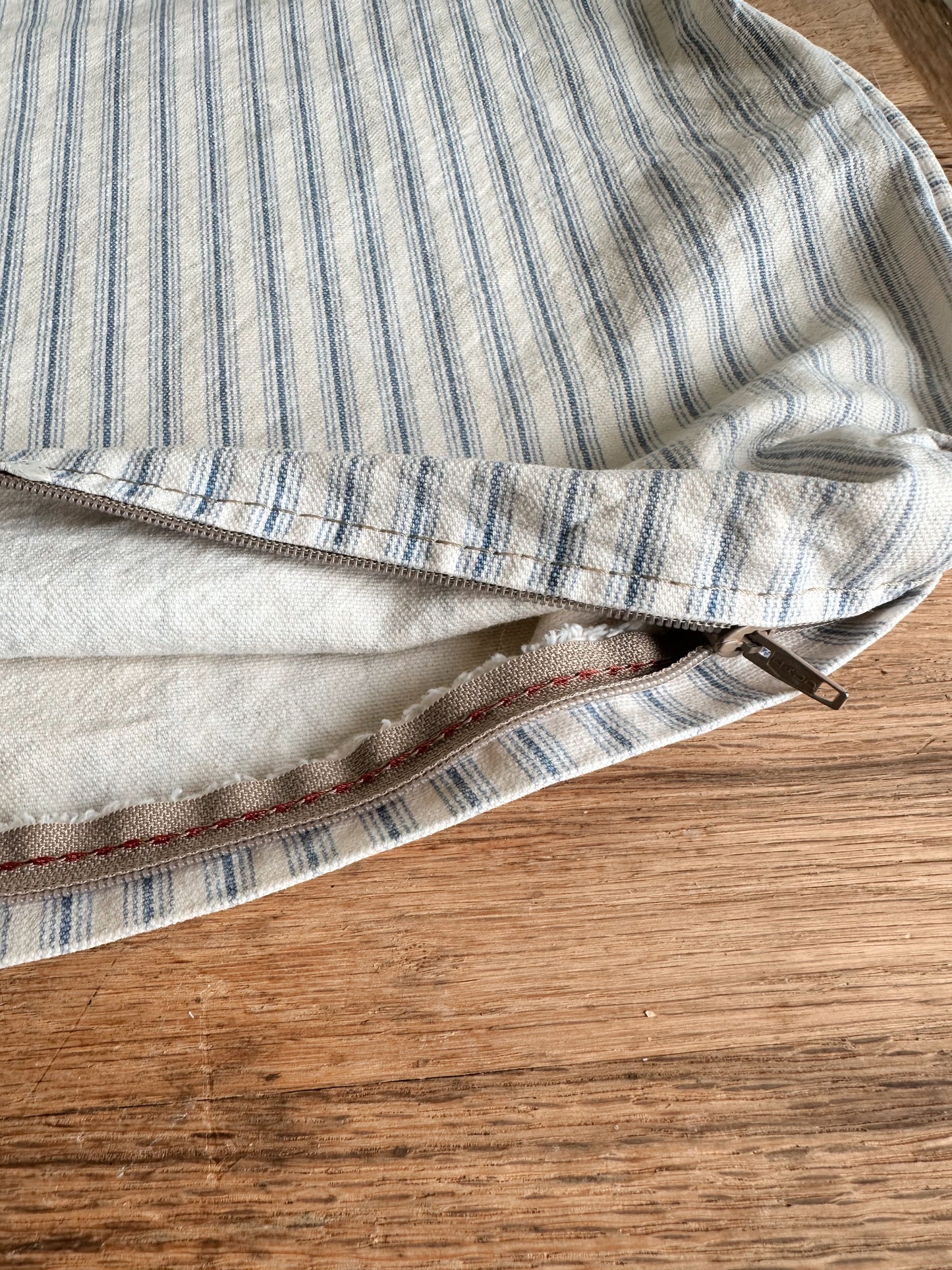 Vintage Ticking Pillow Cover