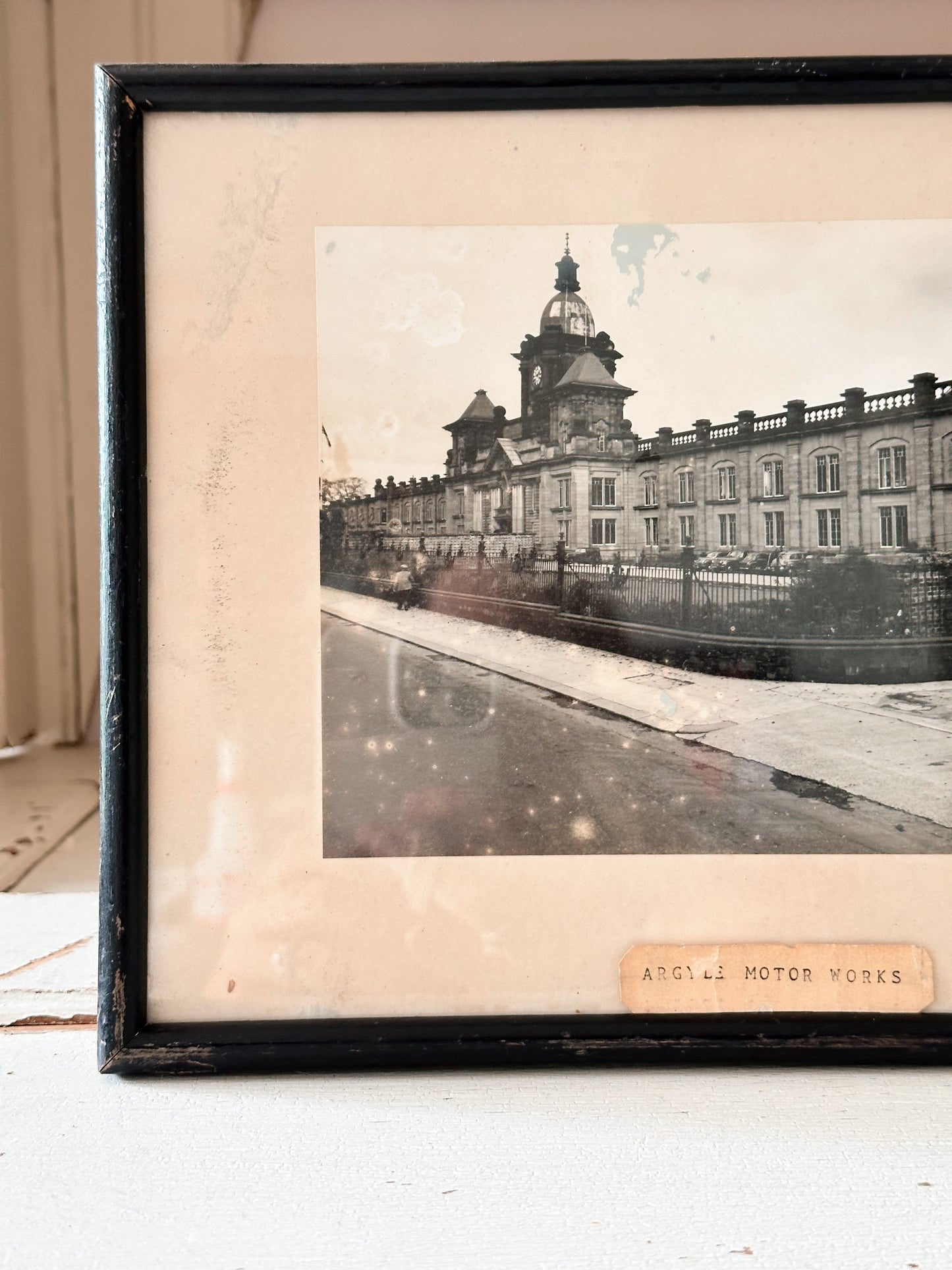 Antique Argyle Motorworks Framed Photograph, Scotland