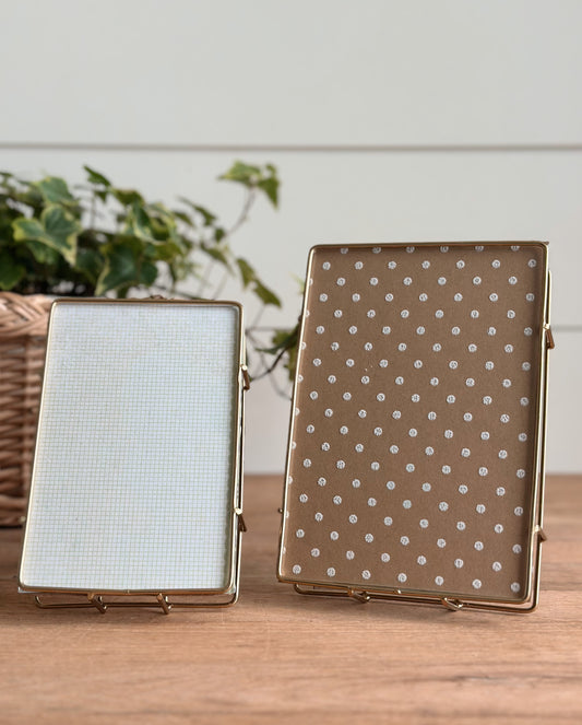 Delicate Brass Photo Frames