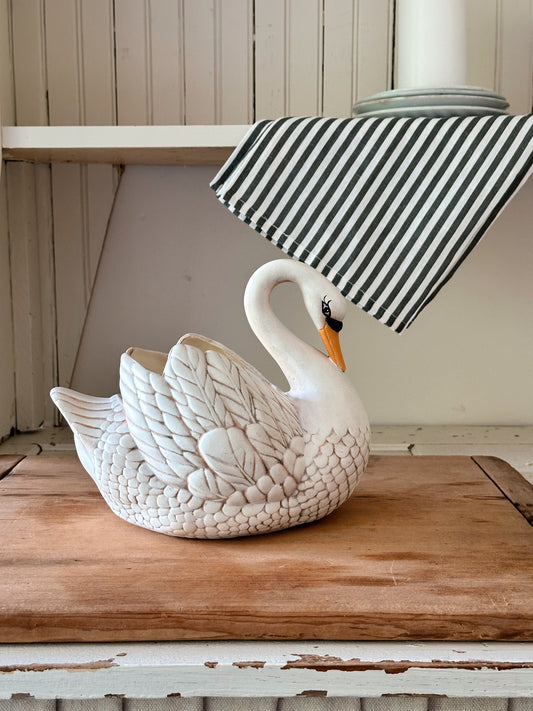 Vintage Swan Planter