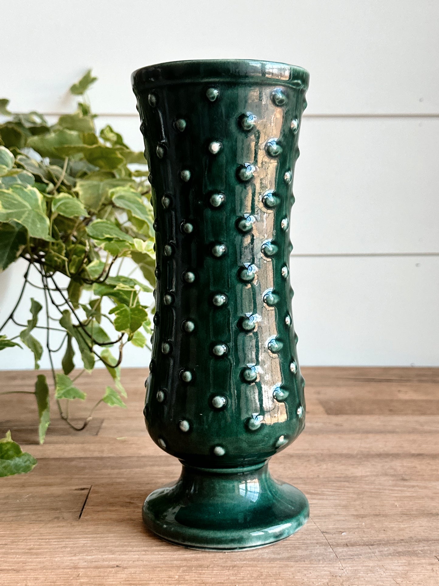 Vintage Hobnail Pottery Vase