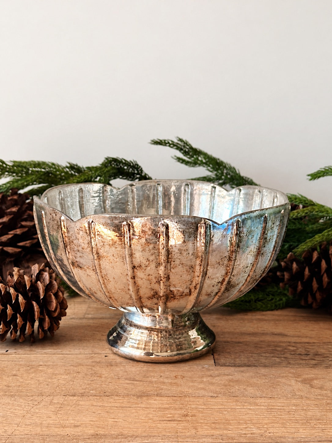 Mercury Glass Compote