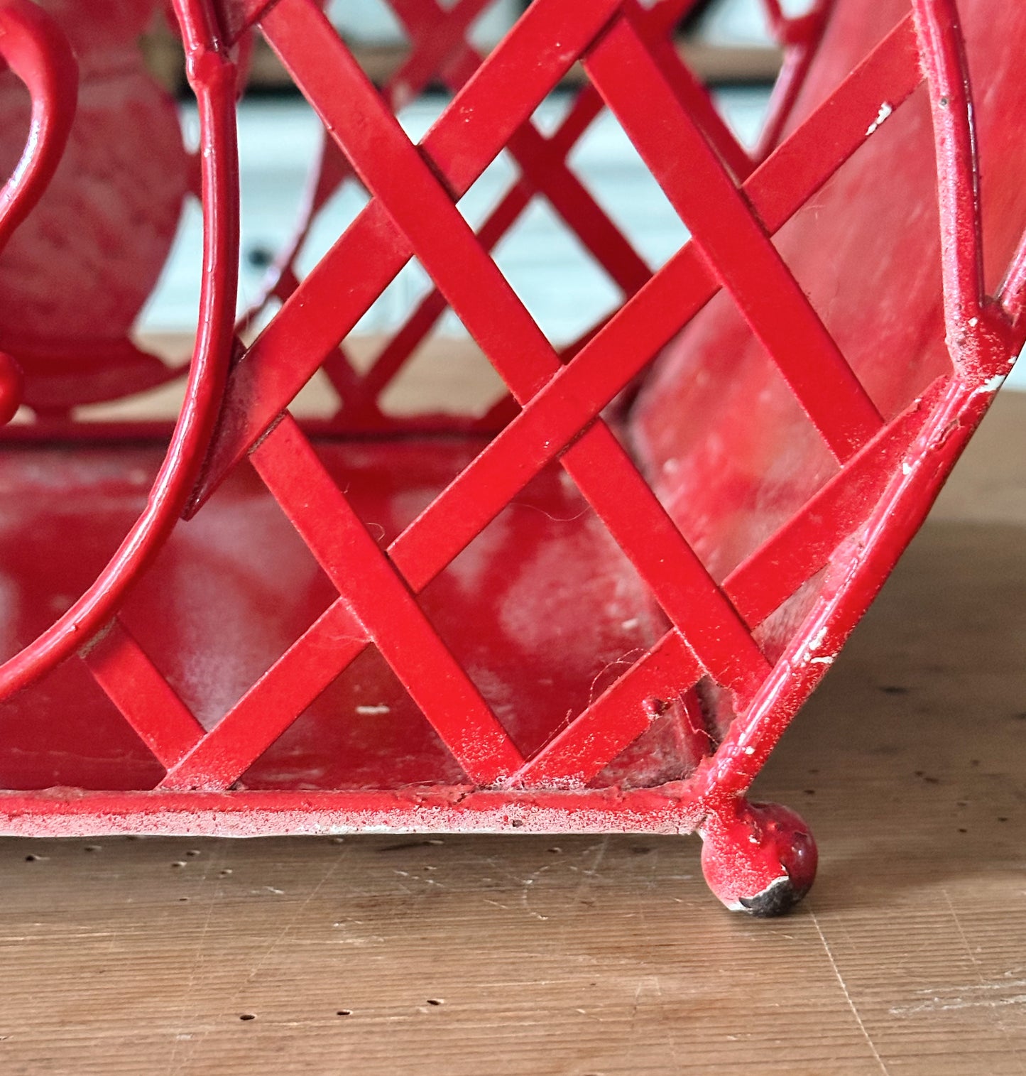 Vintage Metal Basket, Tree Holder