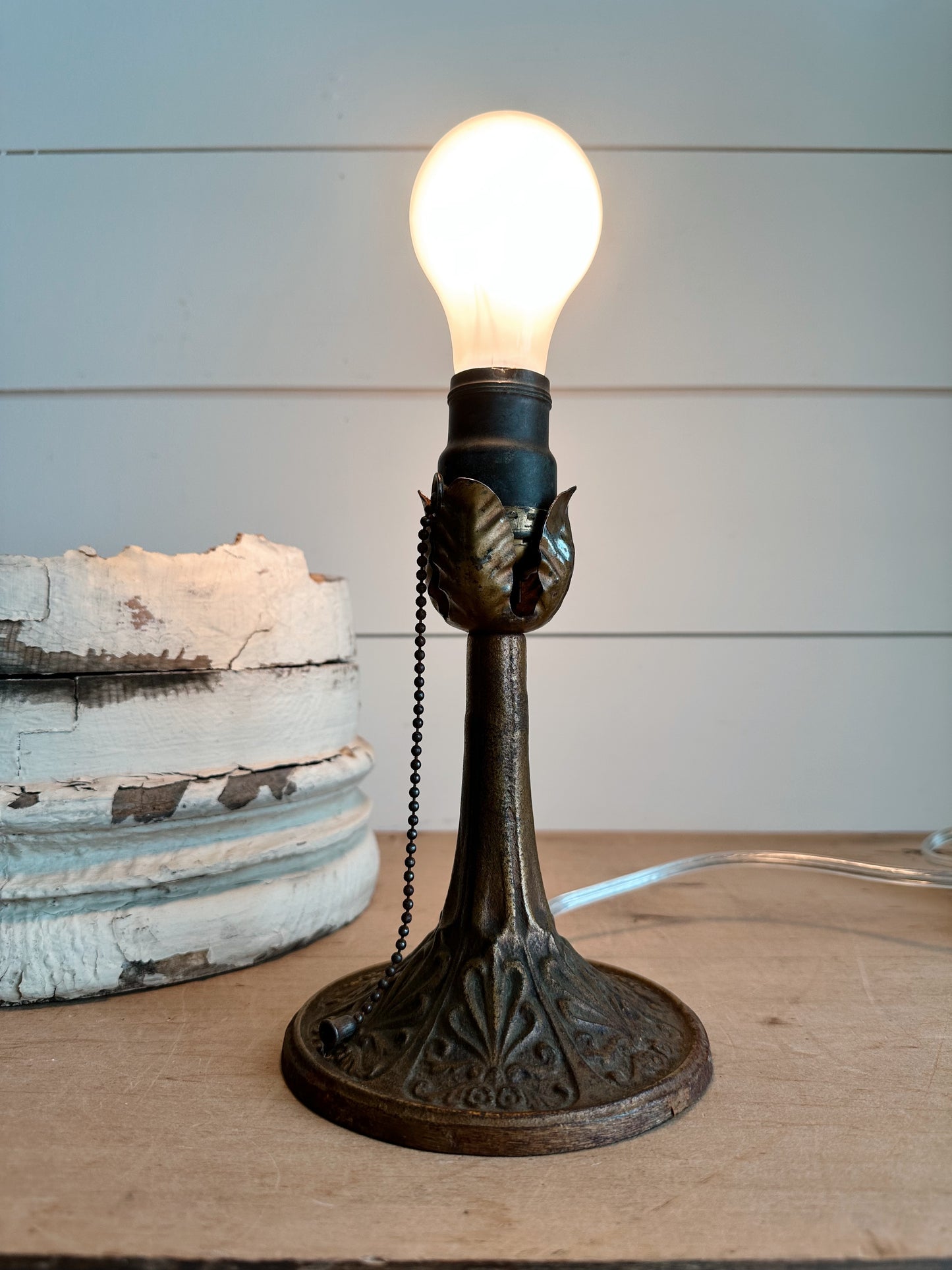 Vintage Cast Metal Lamp