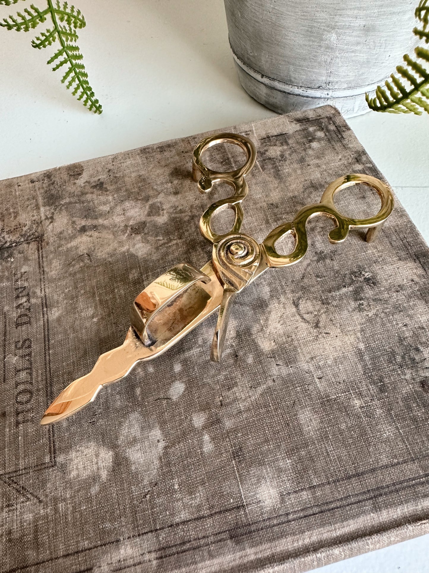 Brass Snuffer & Wick Trimmer Scissors