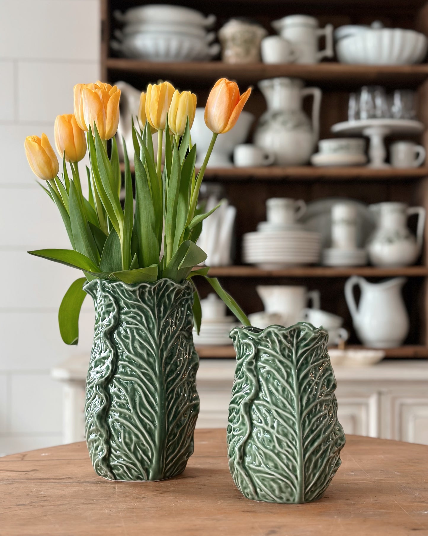 Cabbage Ware Vases