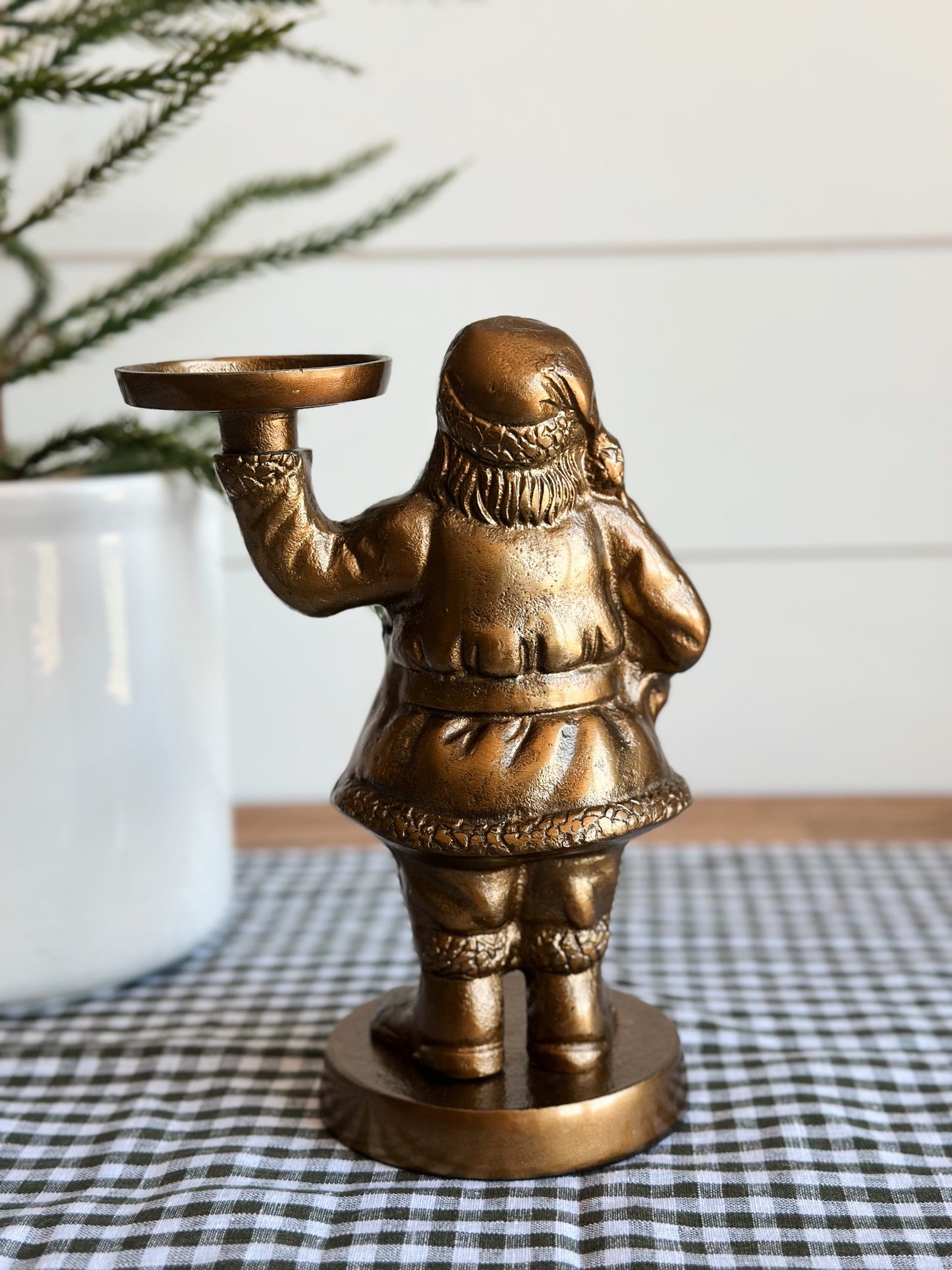 Bronze Saint Nick Candle Holder