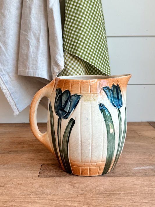 Vintage Roseville Stoneware Tulip Pitcher