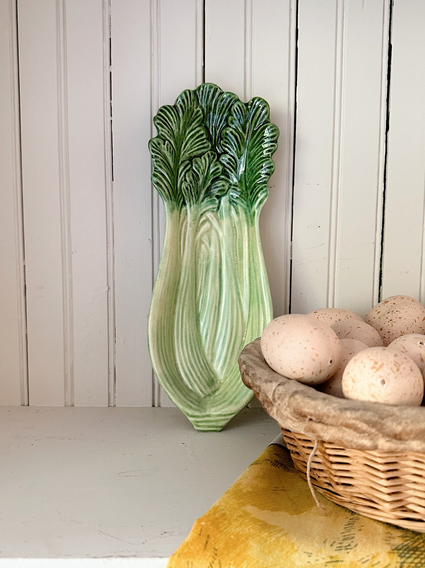 Vintage Hand Painted Celery Dish