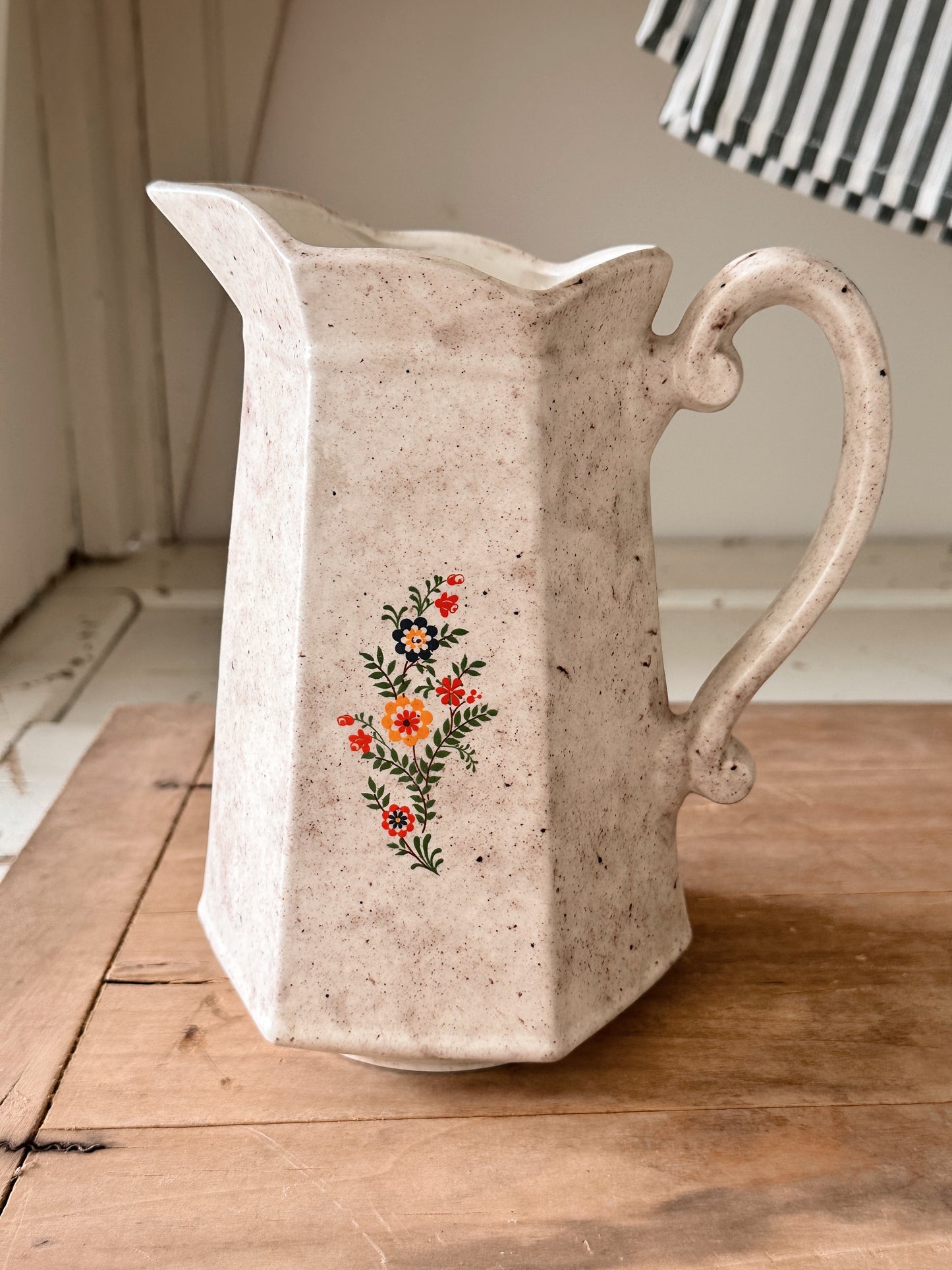 Vintage Floral Pitcher