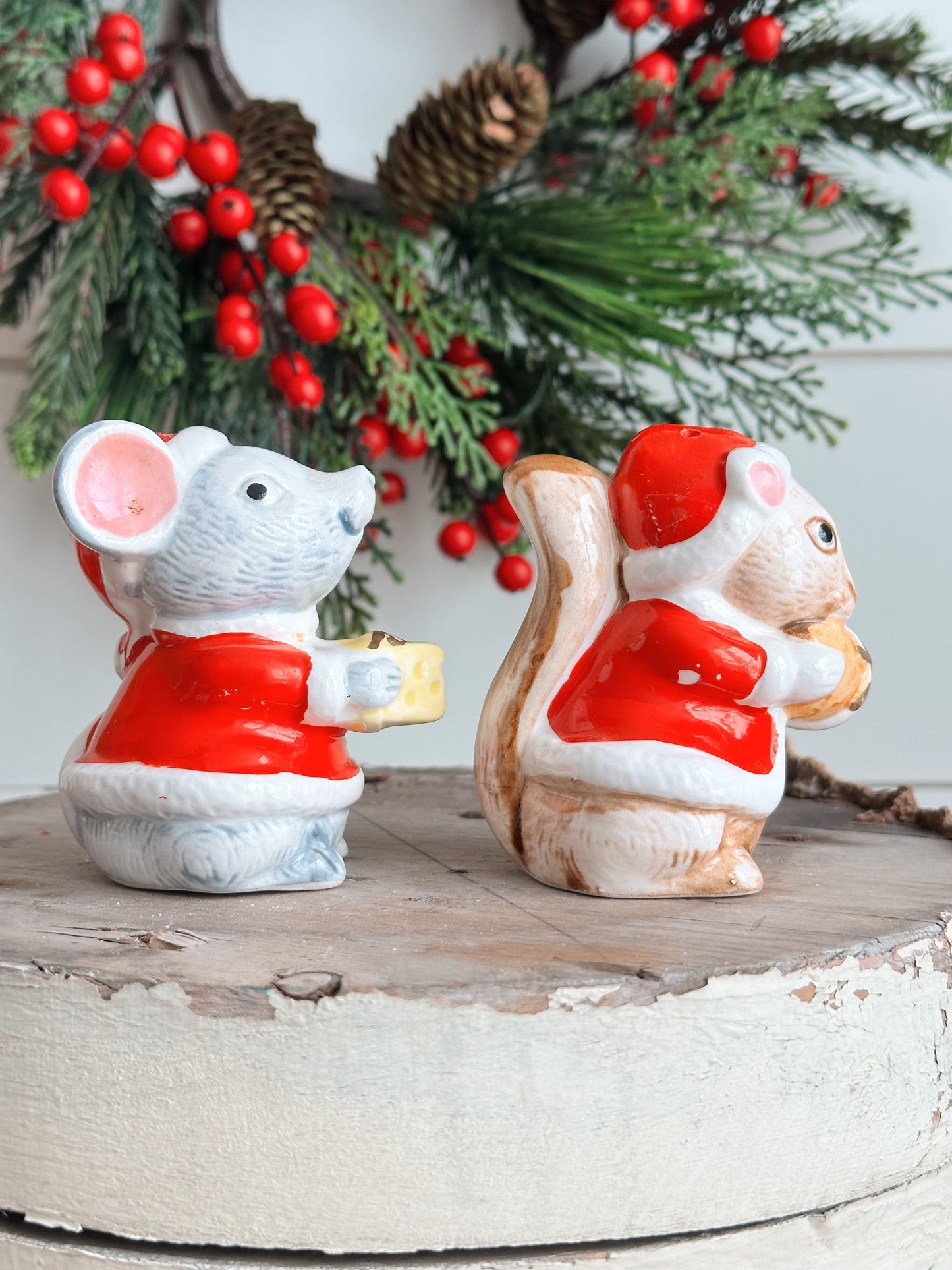 Vintage Mouse & Squirrel Salt and Pepper Shakers, Japan