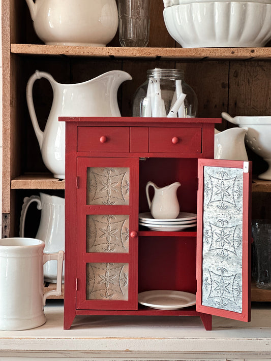 Vintage Tabletop Size Replica Pie Safe