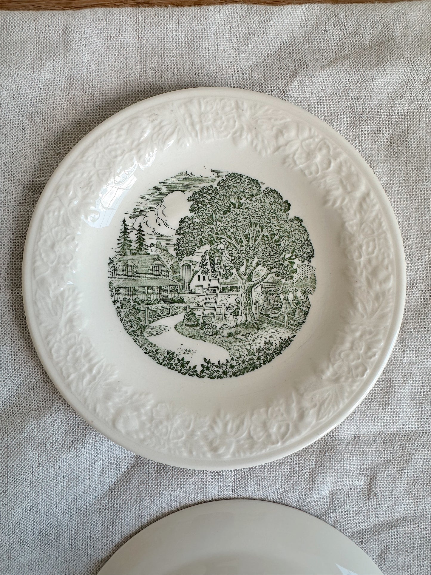Pair of Pastoral Dessert Plates