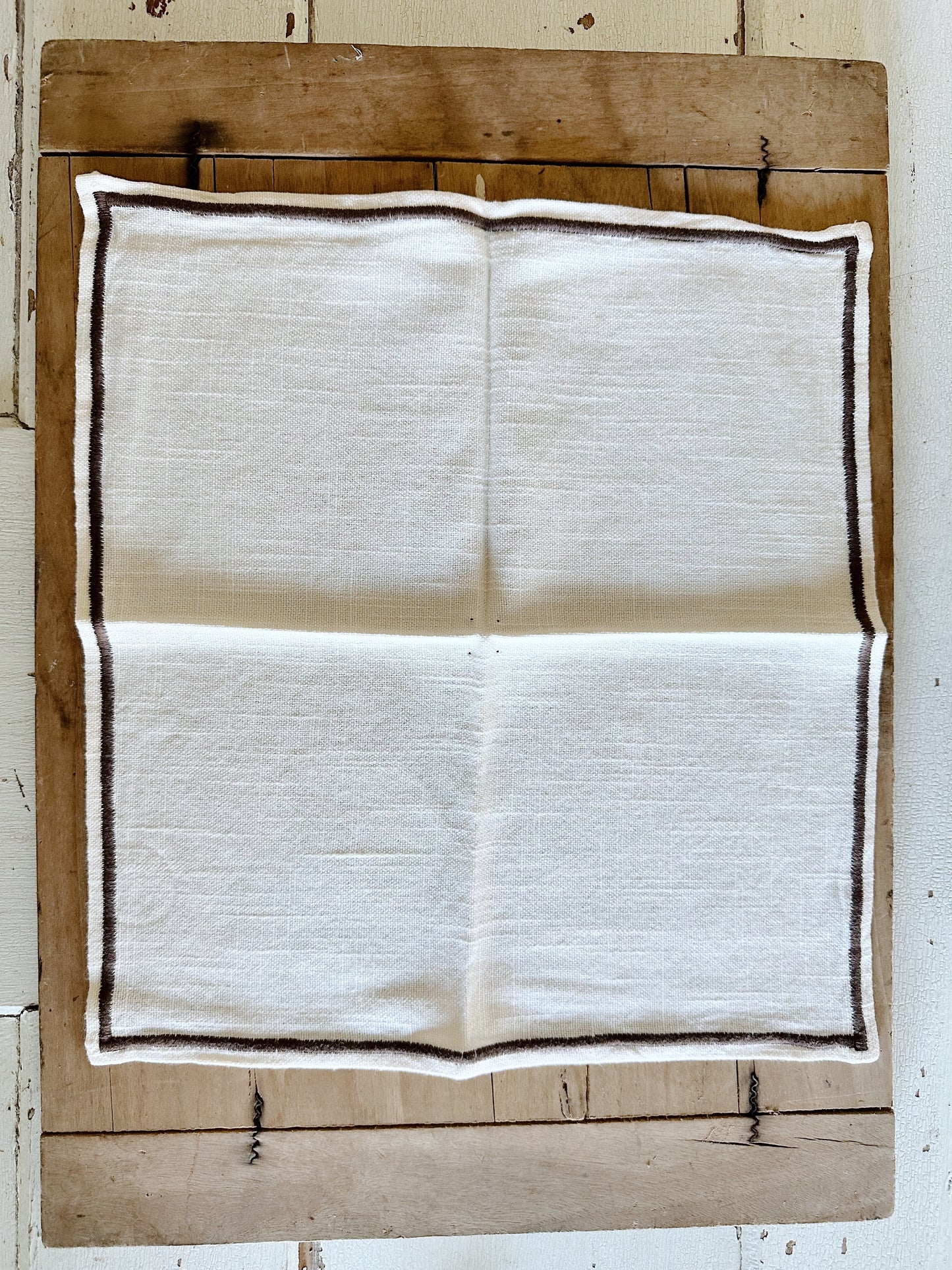 Collection of Four Vintage Embroidered Edge Napkins/Hankies