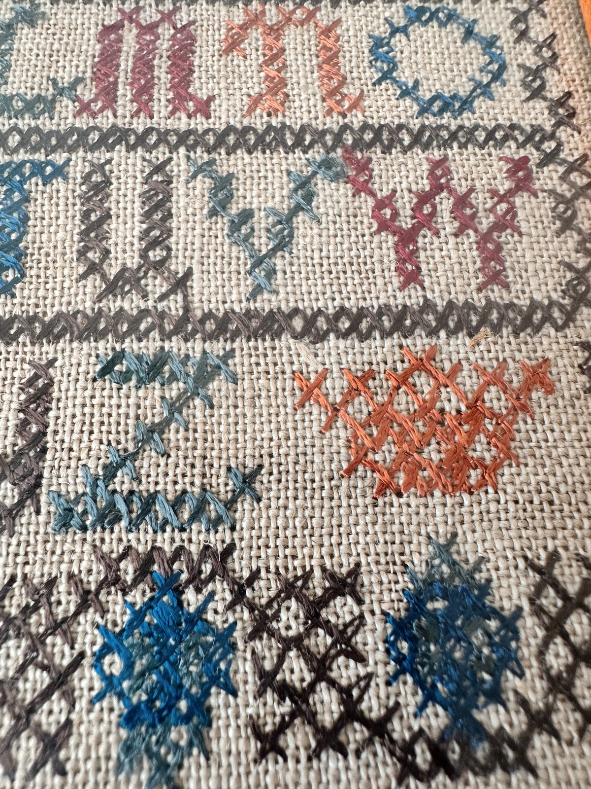 Vintage Framed Alphabet Sampler