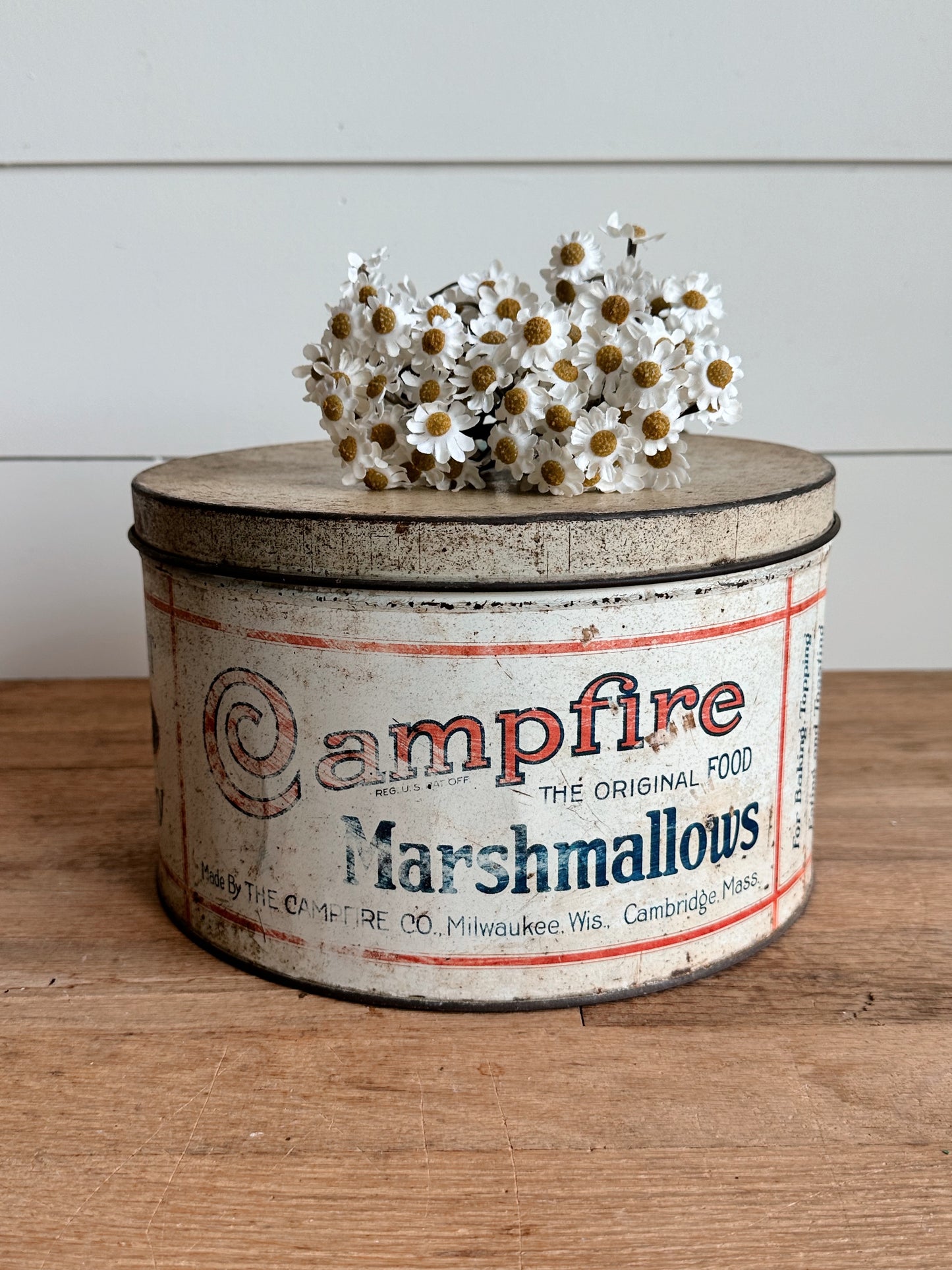 Vintage Campfire Marshmallow Tin