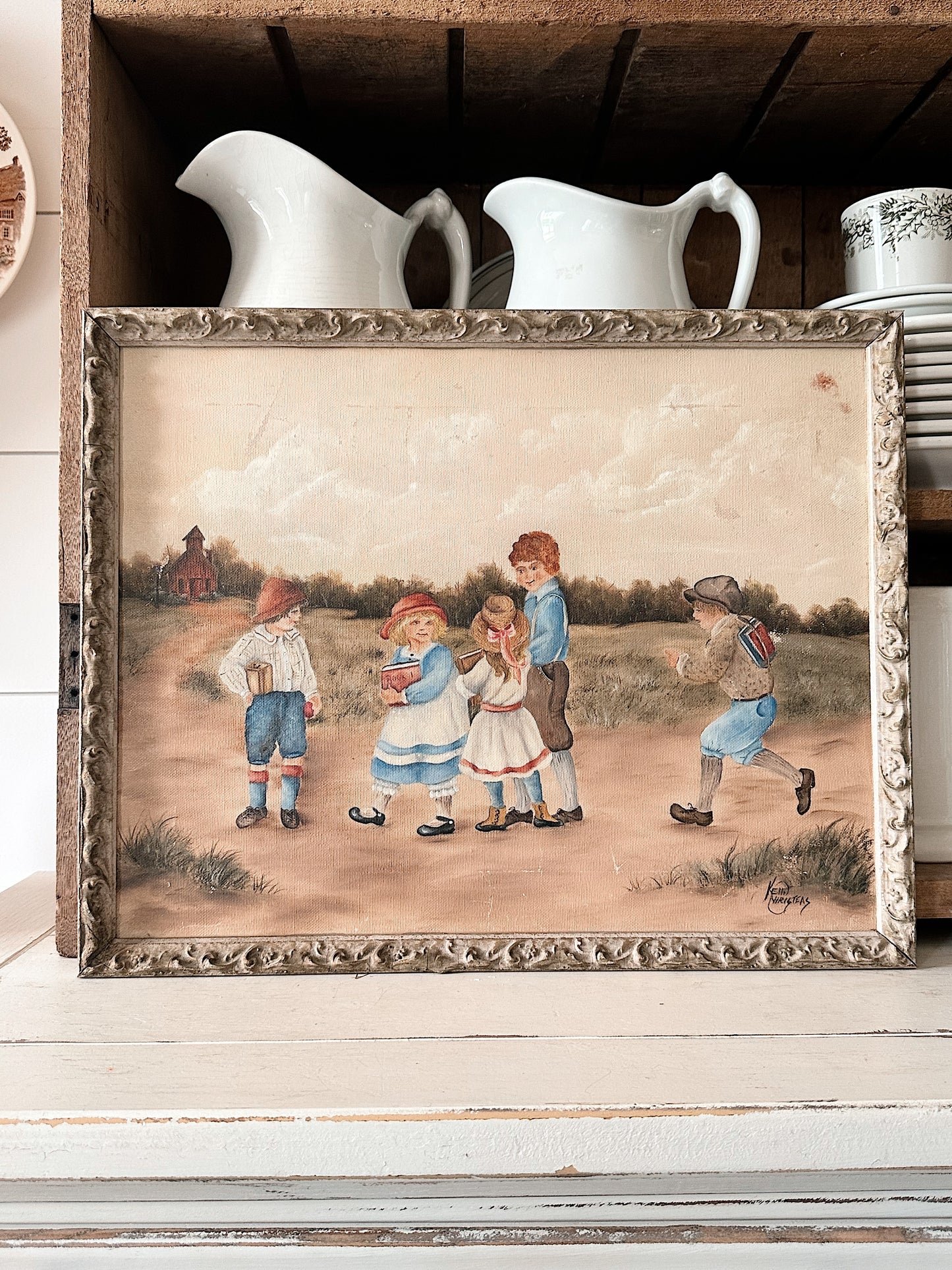 Vintage Signed Painting on Canvas