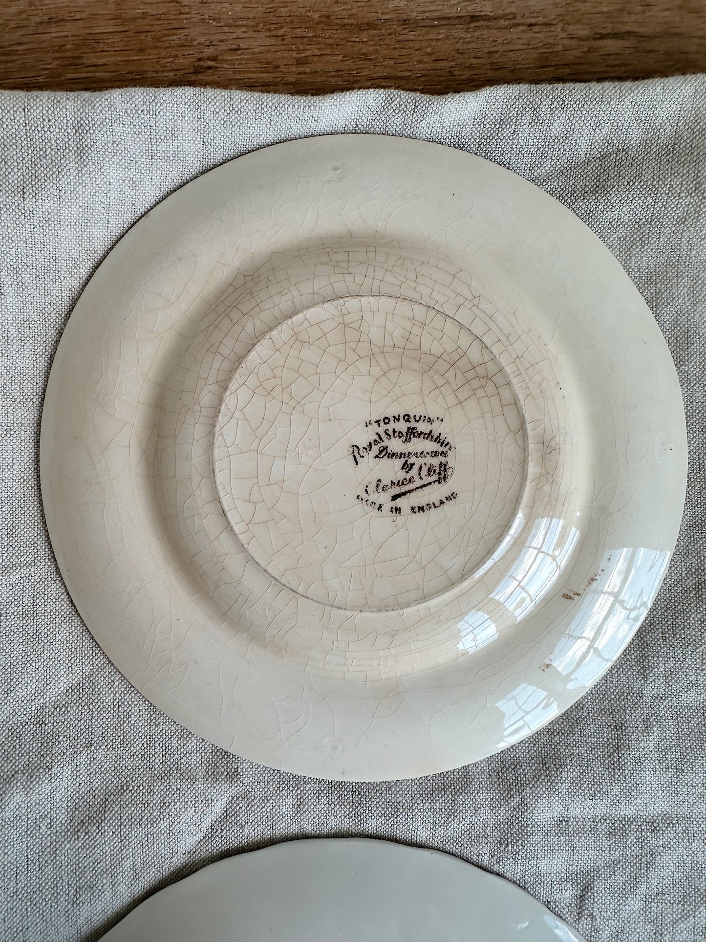 Pair of Vintage Transferware Dessert Plates