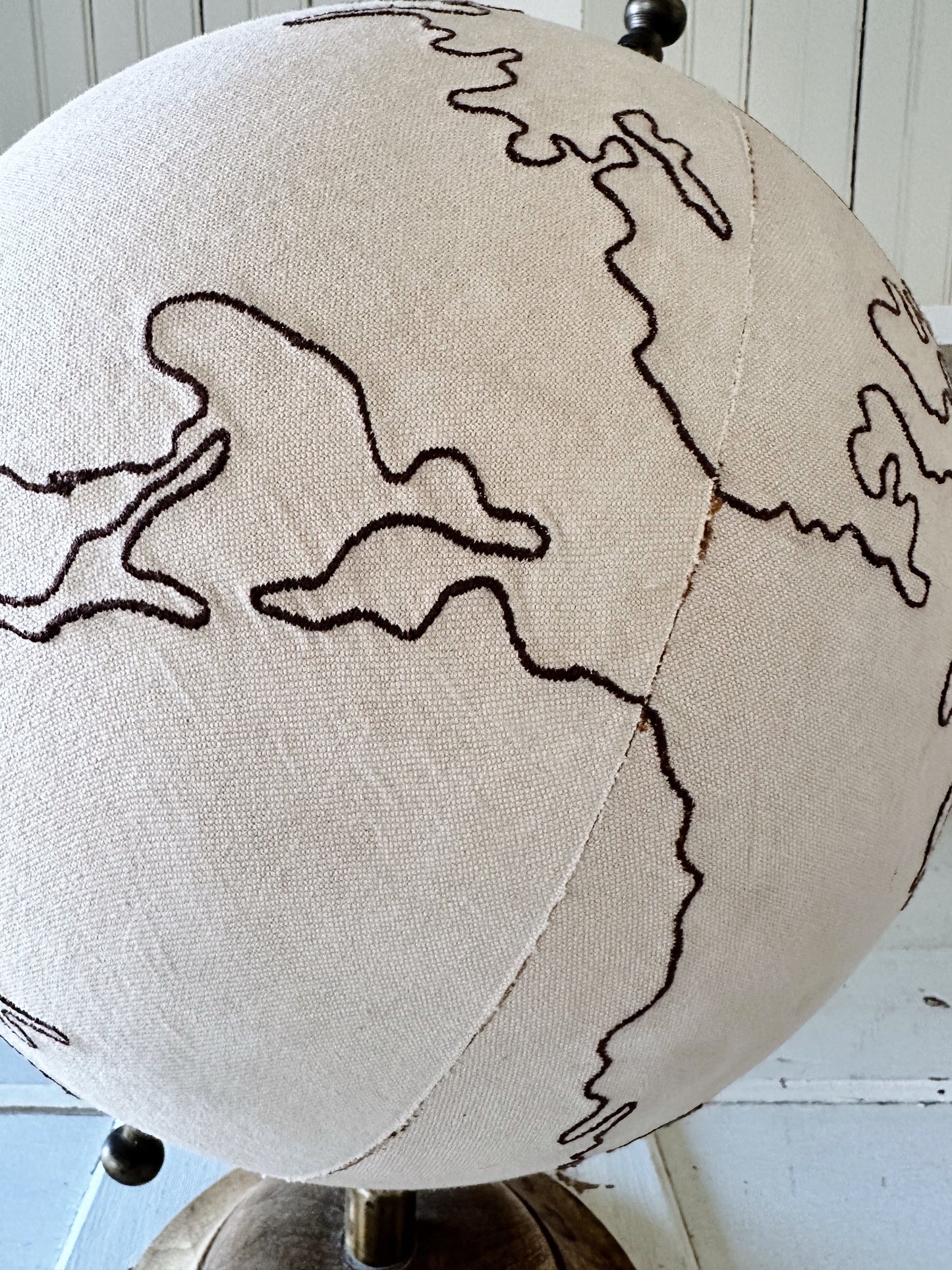 Beautiful Vintage Canvas Globe