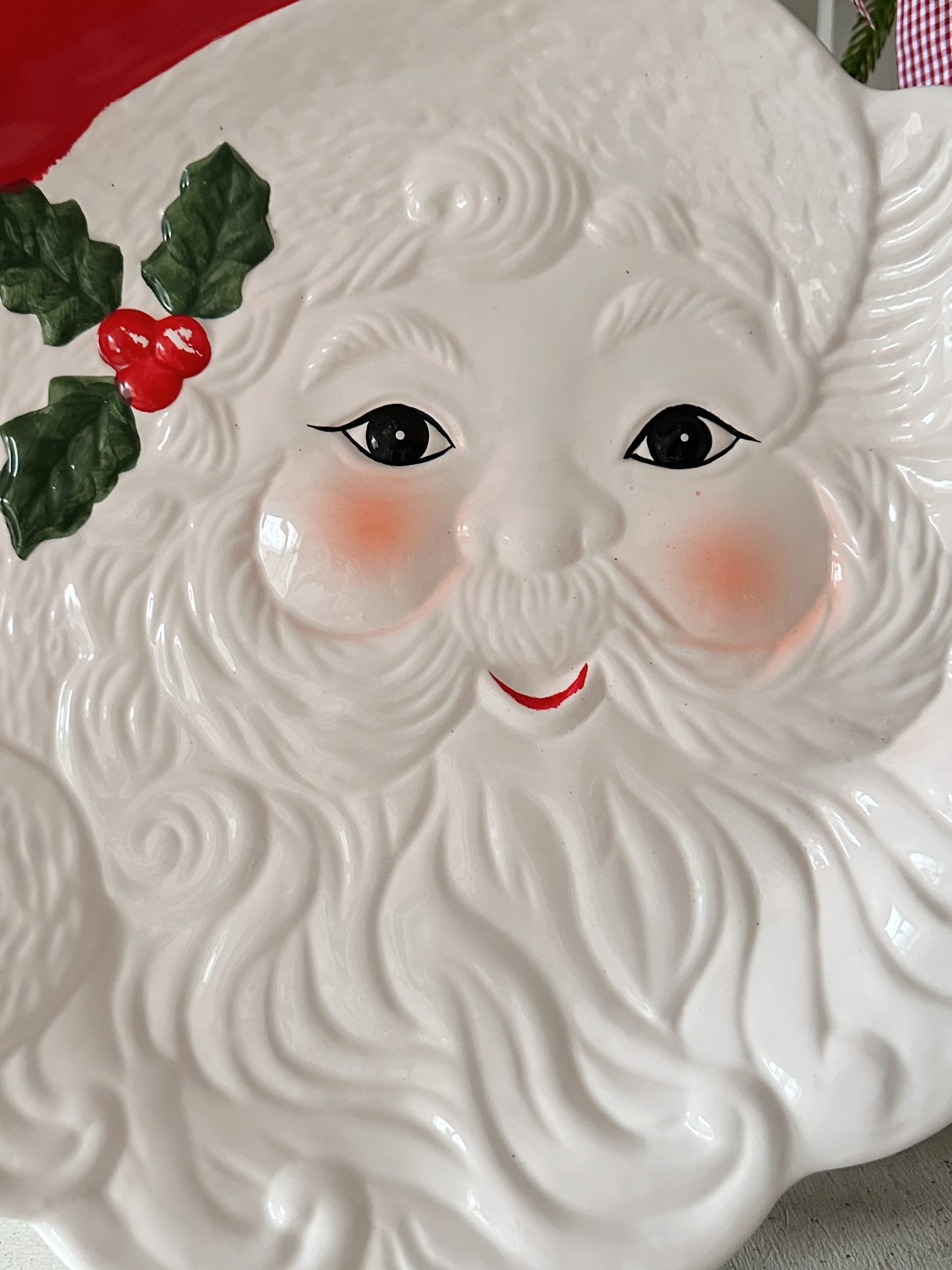 Large Vintage Santa Platter