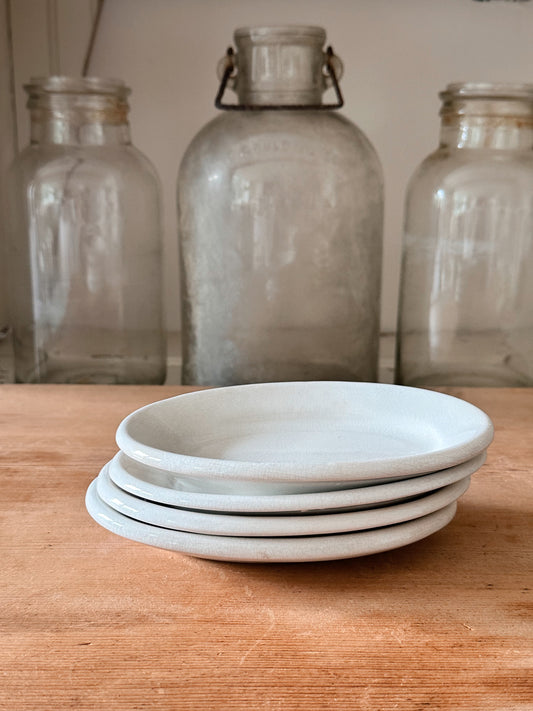 Stack of Four Chunky Ironstone Oval Plates