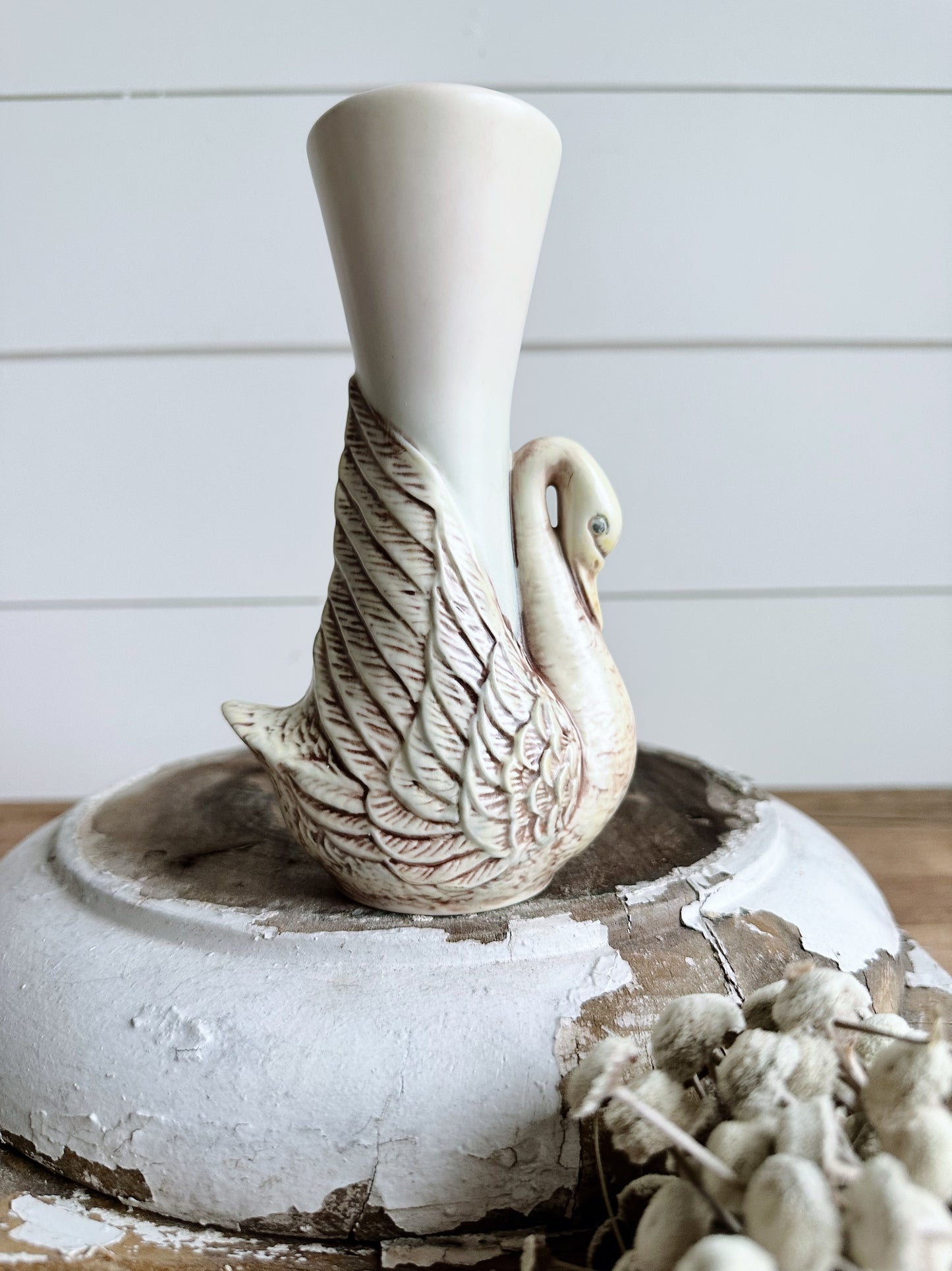 Vintage Swan Vase