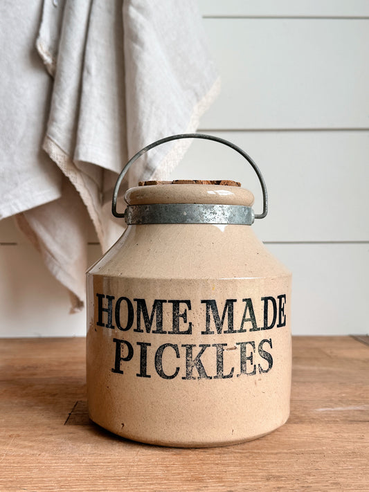 Vintage Stoneware Pickle Crock, Made in England