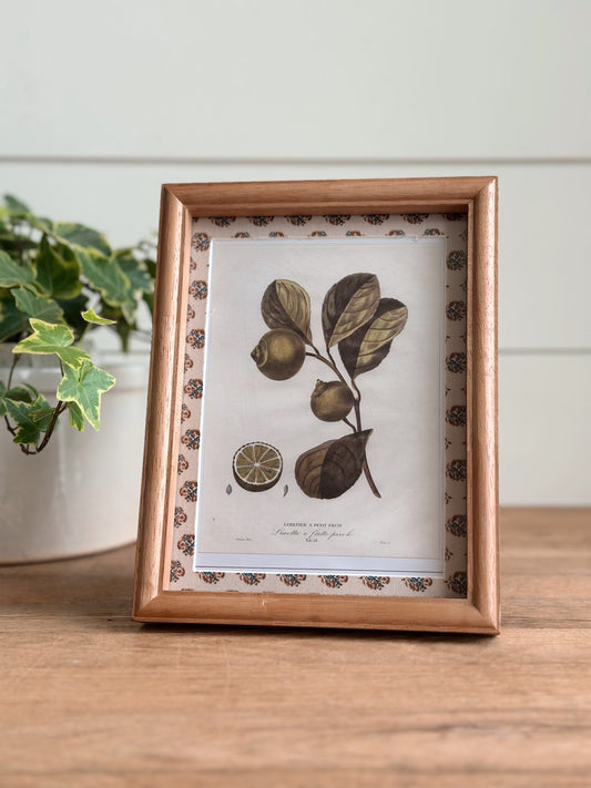 Block Print Matted Photo Frame