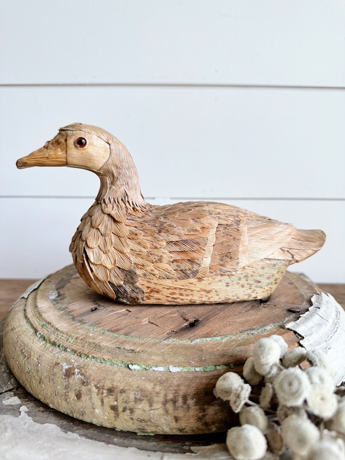 Vintage Natural Fiber Duck