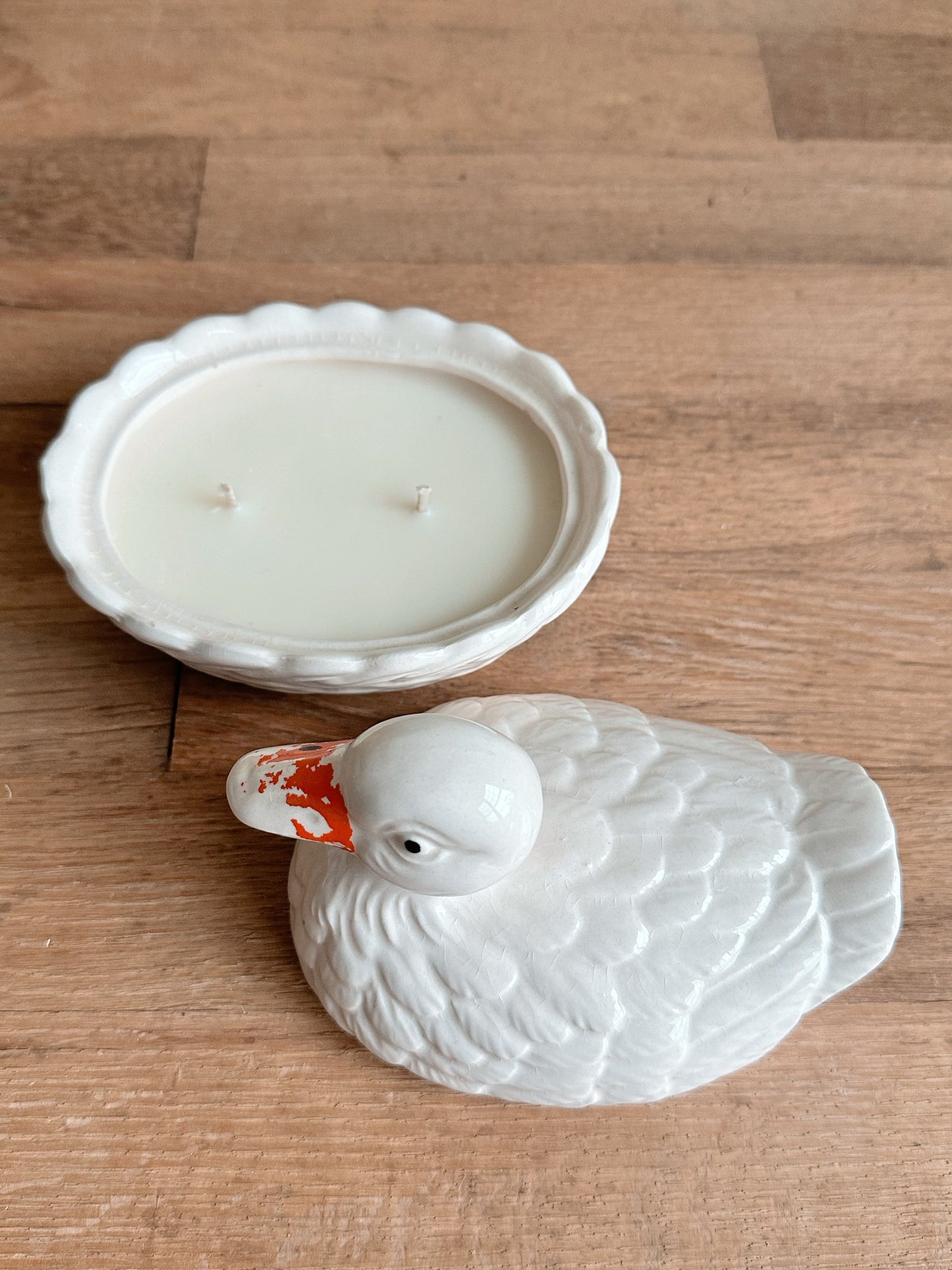 Hand Poured Fresh Pear in a Vintage Duck Canister