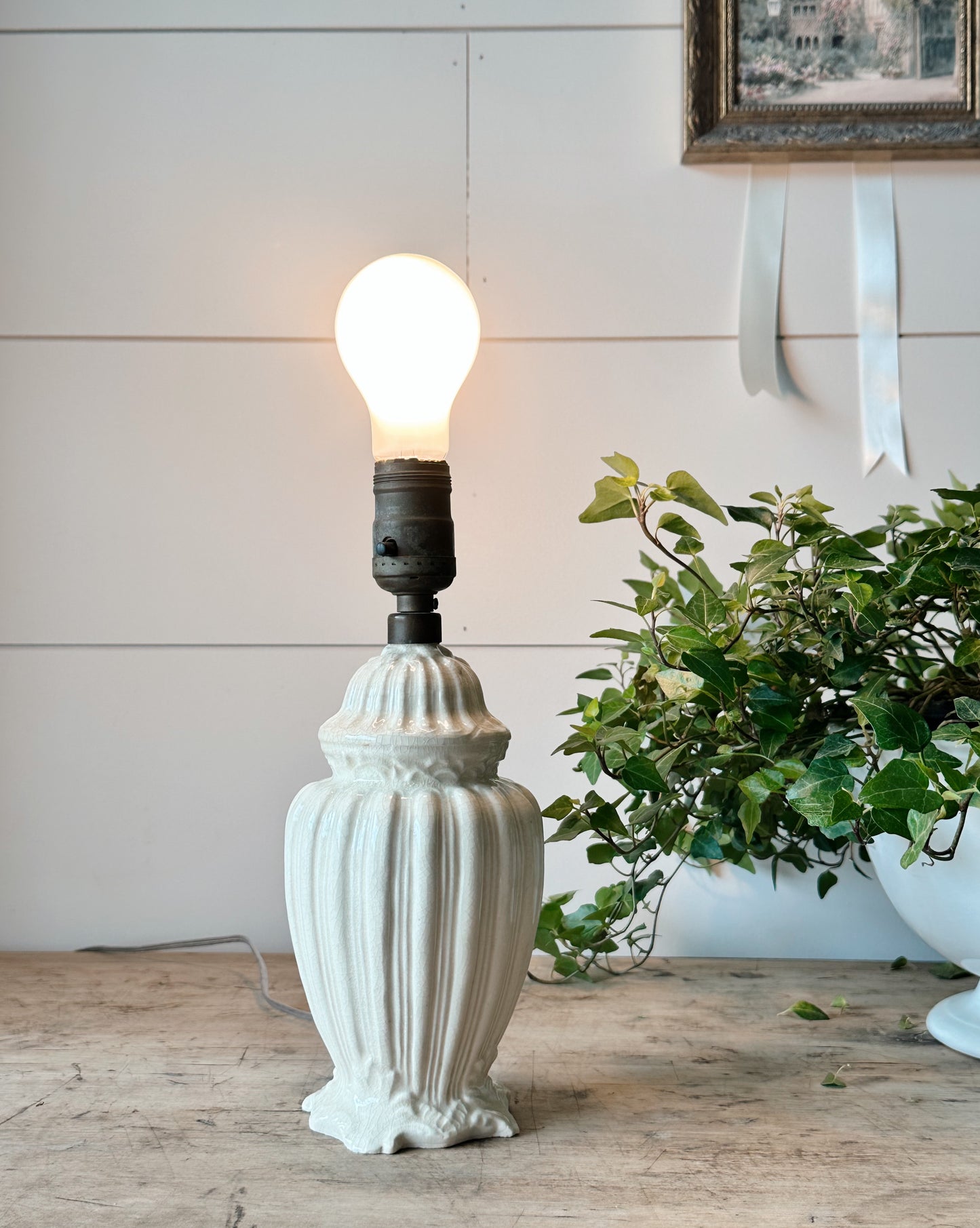 Vintage Stained and Crazed Lamp (Japan)