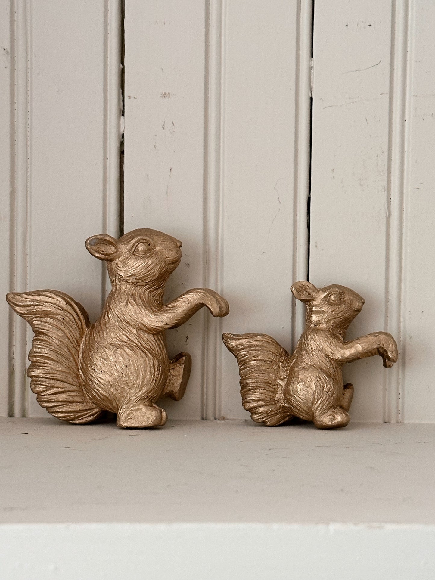 Set of Two Squirrel Flower Pot Hangers