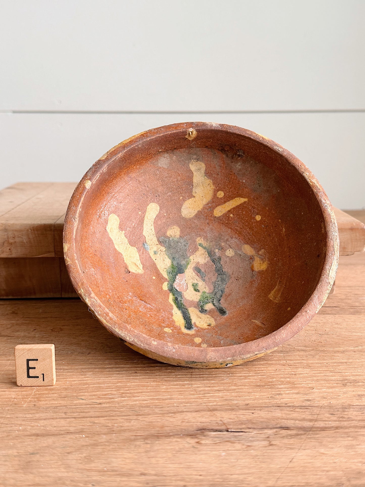 Vintage Hand Painted Clay Bowls