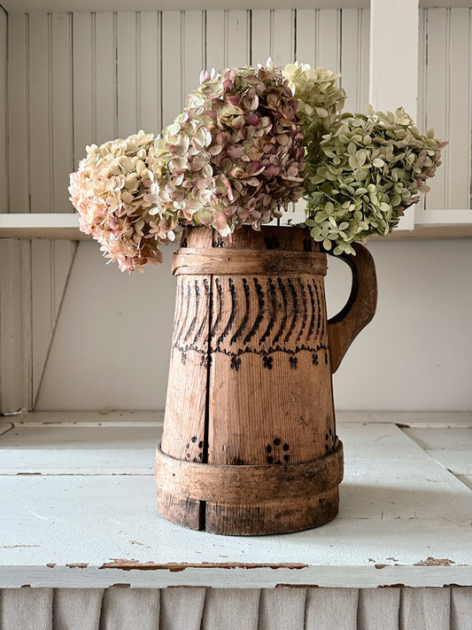 Beautiful Antique Wood Tankard