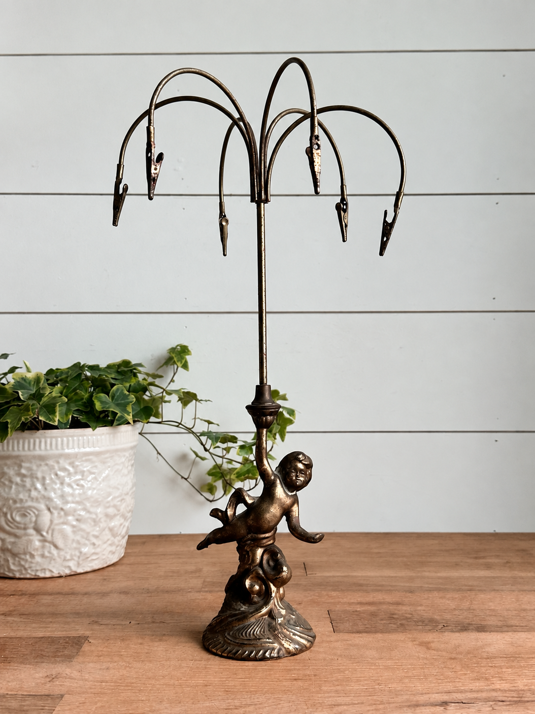 Vintage Brass Lady’s Glove Holder