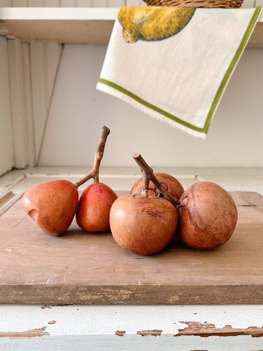 Vintage Carved Wood Fruit