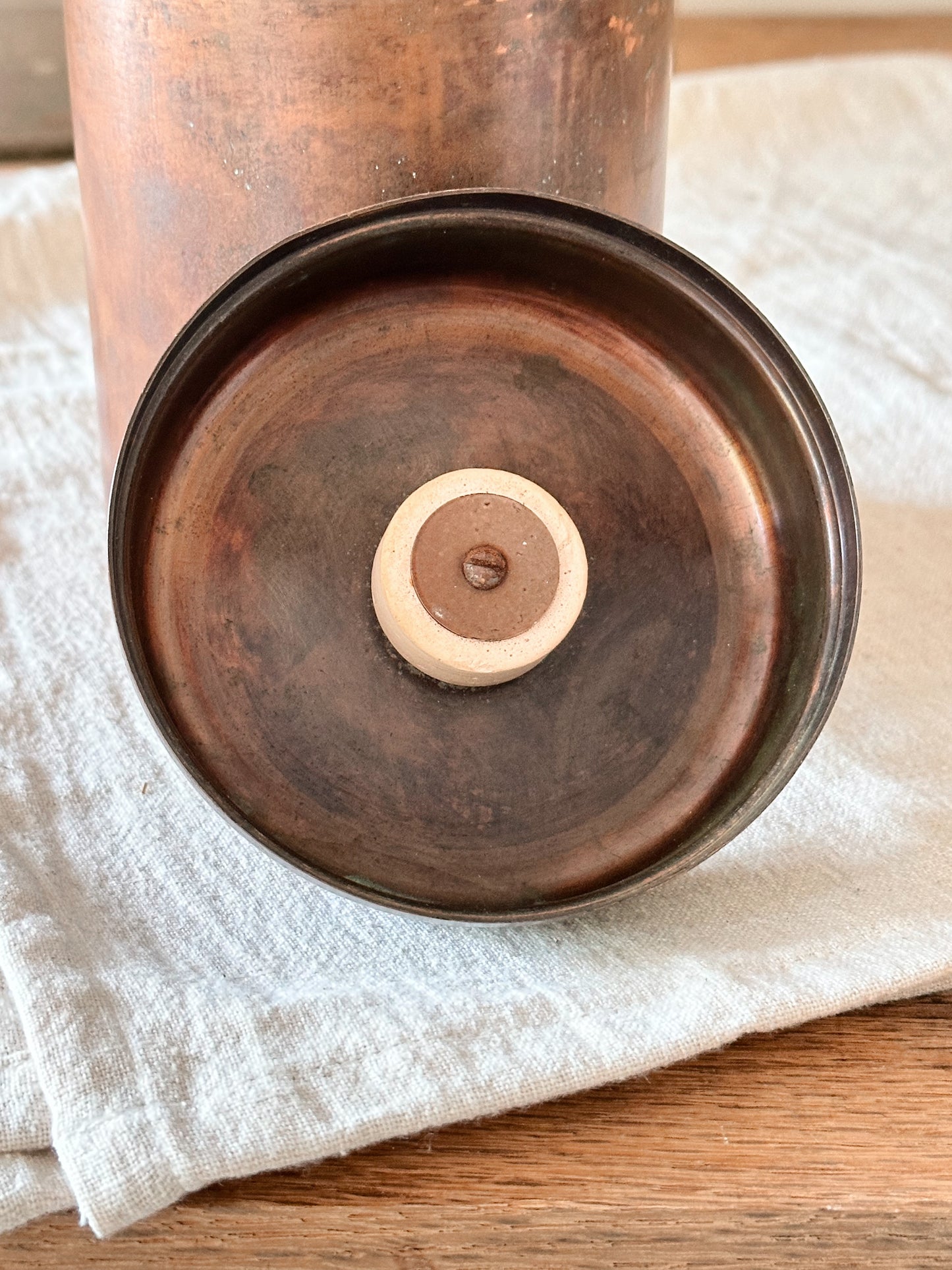 Vintage Copper Canister with Mallard Top