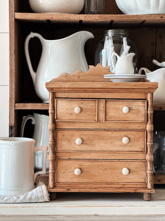 Antique Tabletop Size Pine Dresser
