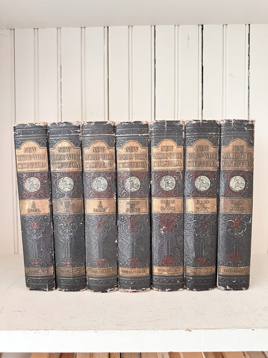 Complete Set of 1926 World Wide Cyclopedia Books