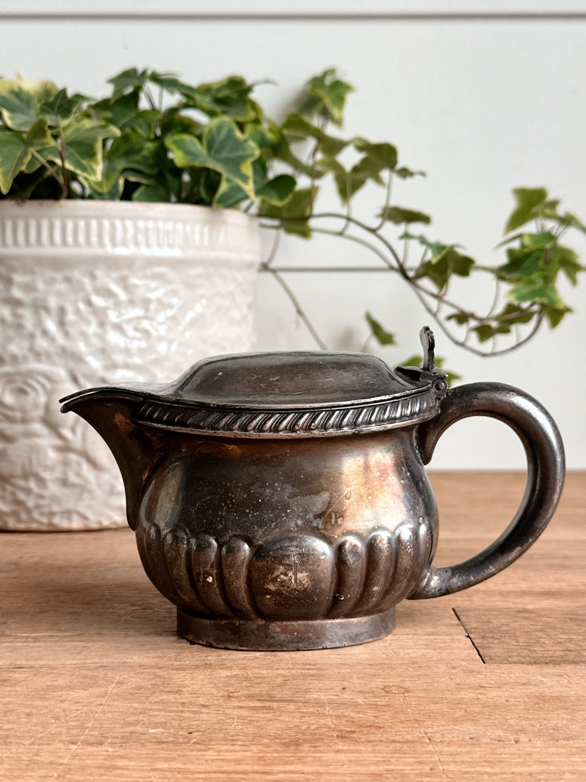 Vintage International Silver Co Soldered Silver Creamer