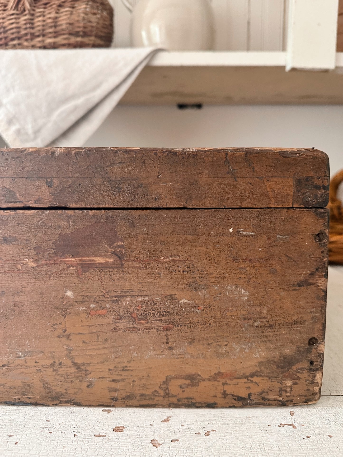 Vintage Hand Painted Wooden Box