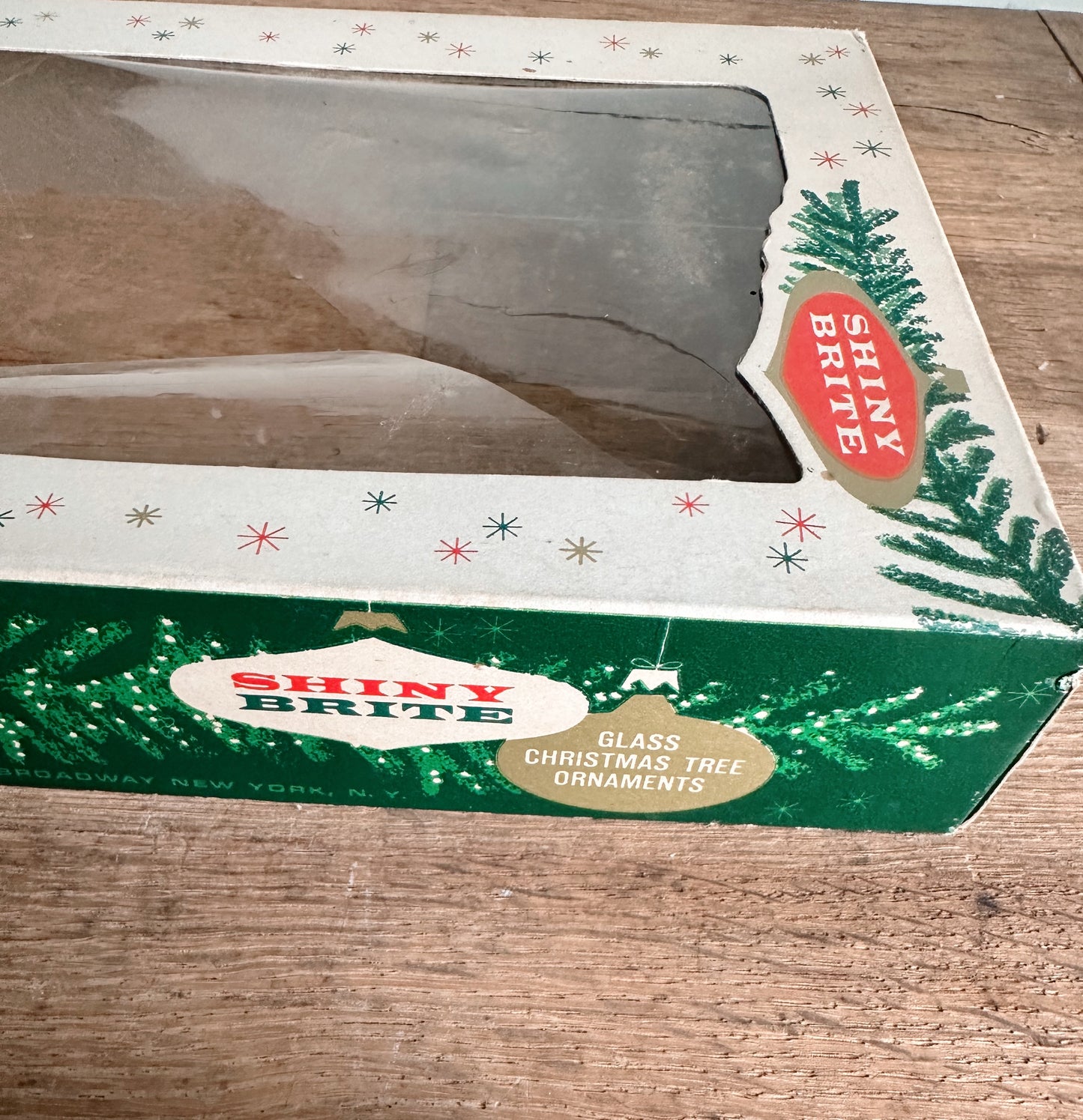 Box of Vintage Shiny Brites (3 unmarked)