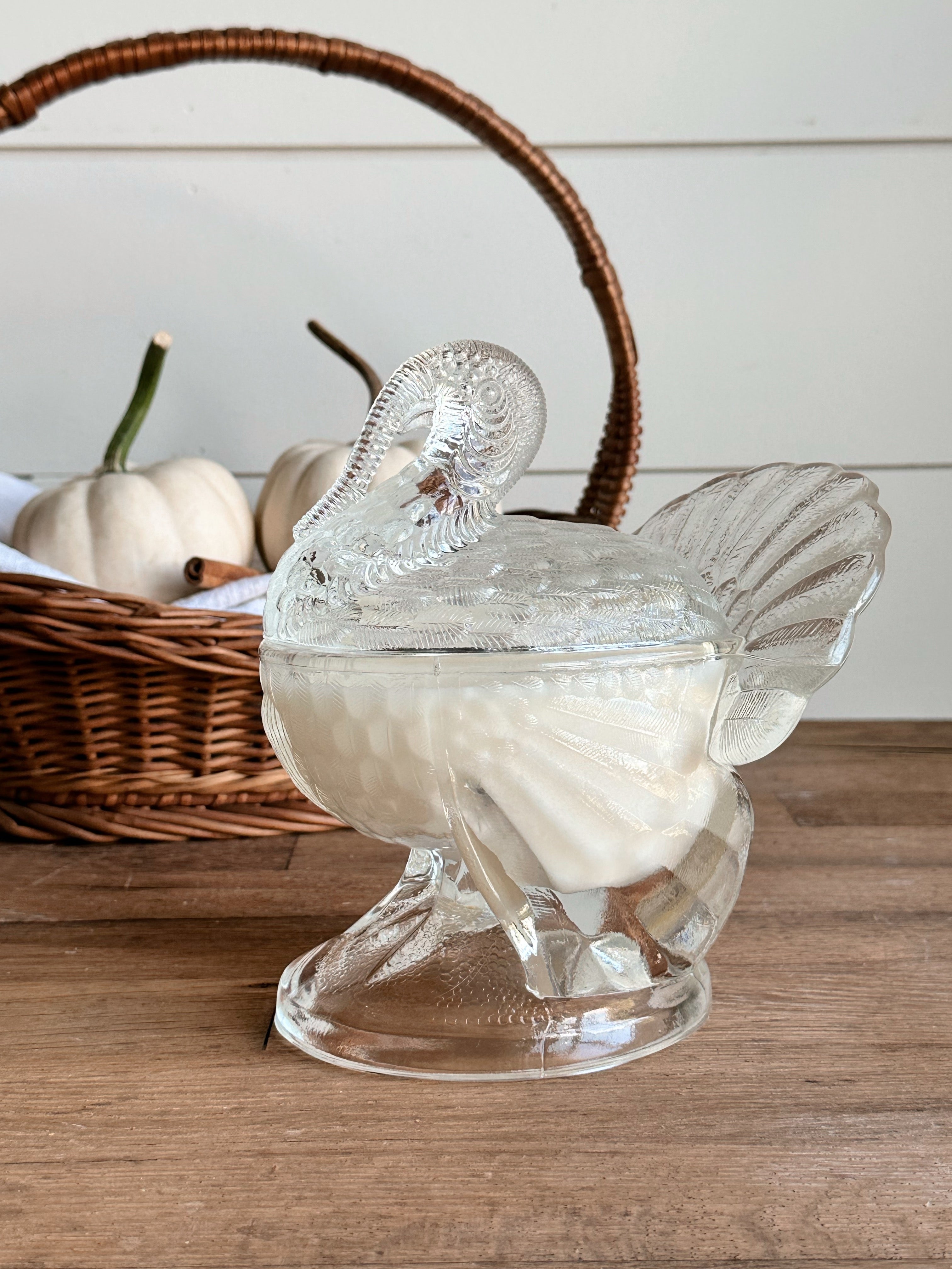 Hand Poured Pumpkin Chai Candle in a Vintage Glass Turkey