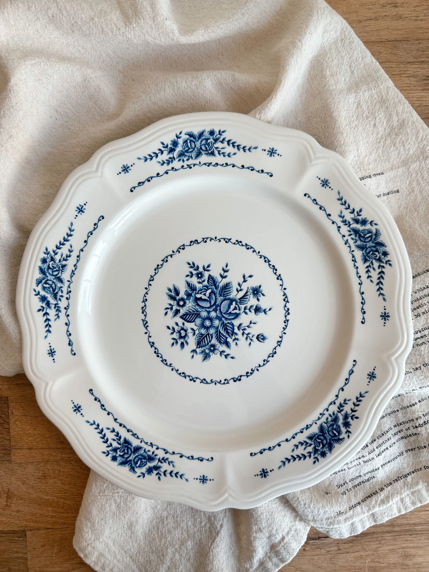 Pair of Vintage Blue & White Transferware Plates