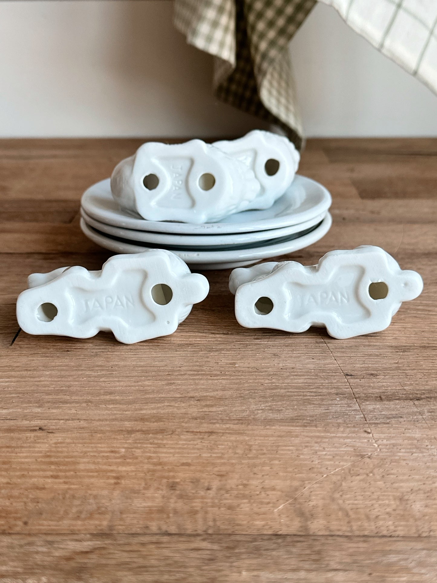 Vintage Duck & Bunny Porcelain Napkin Rings (Japan)
