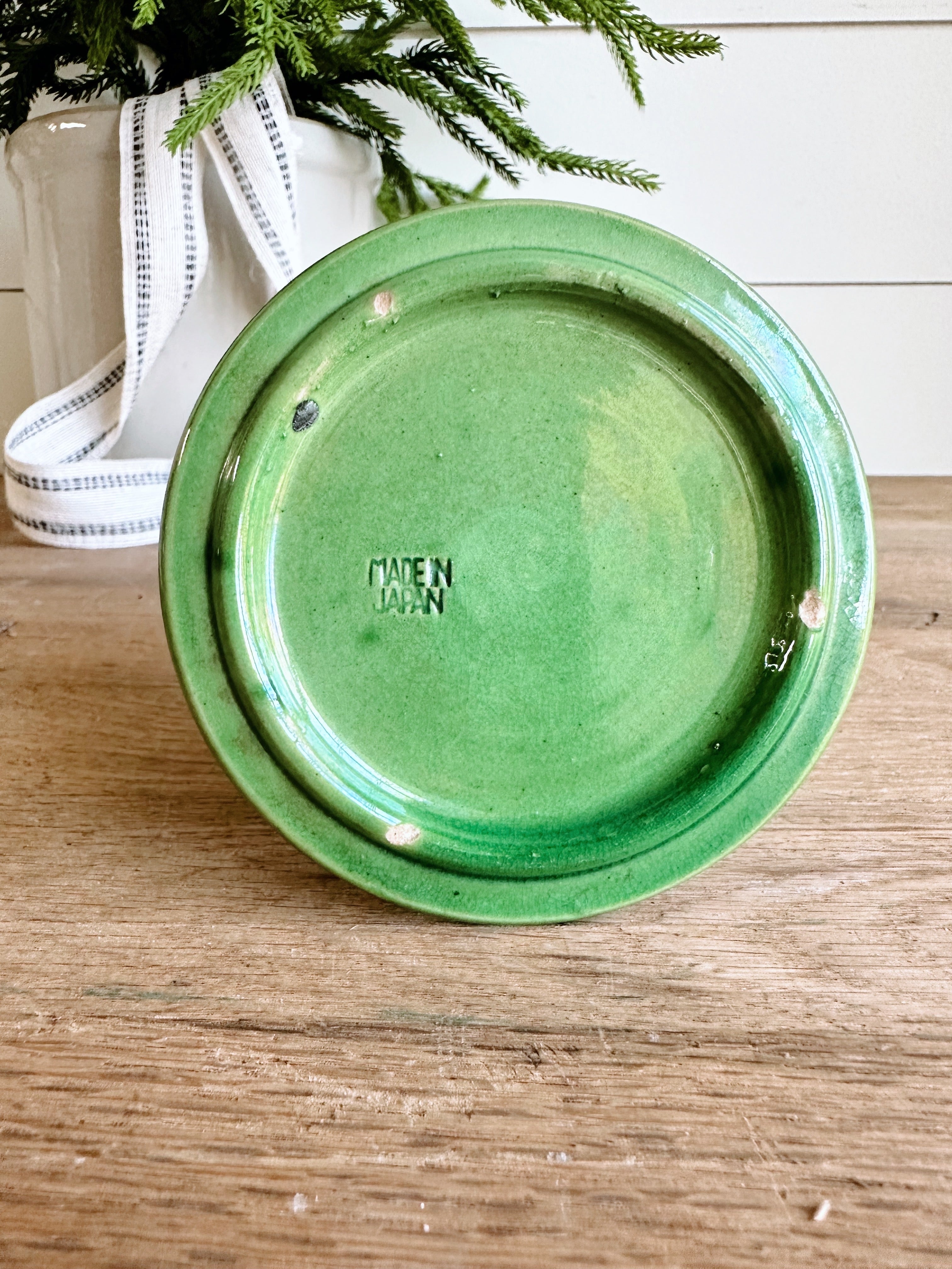 You Choose the Scent - Japan Stamped Green Canister Vintage Vessel Candle