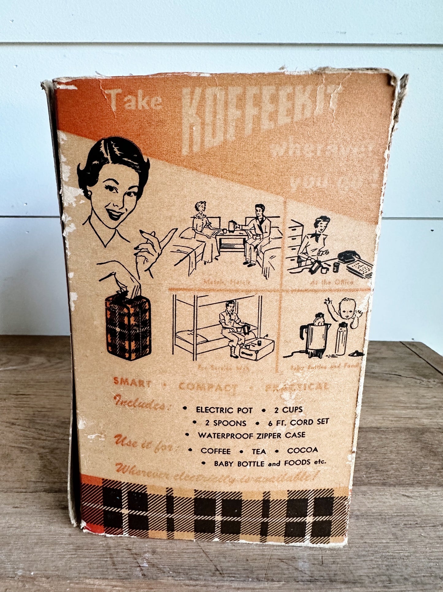 Complete Vintage Koffee Traveling Percolator Kit