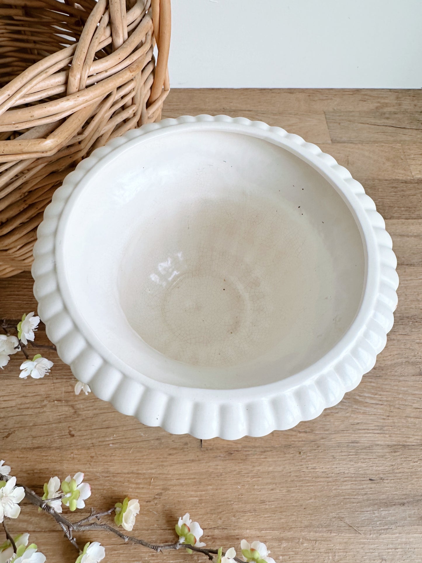 White Vintage Planter